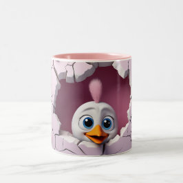 Taza Bicolor Pollo blanco