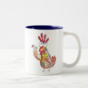 Taza Bicolor Pollo caprichoso con bebida tropical