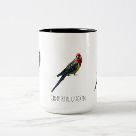 Taza Bicolor Pollo colorido