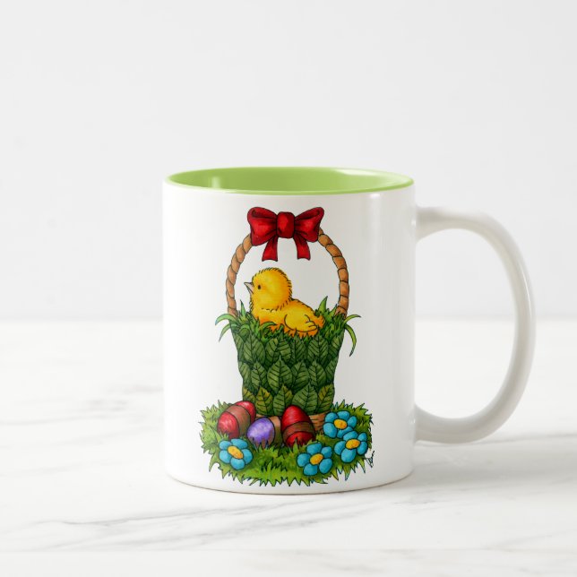 Taza Bicolor Pollo de Pascua (Derecha)