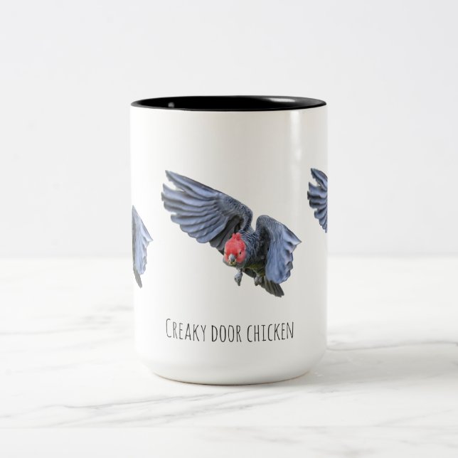 Taza Bicolor Pollo de puerta chirriante (Centro)