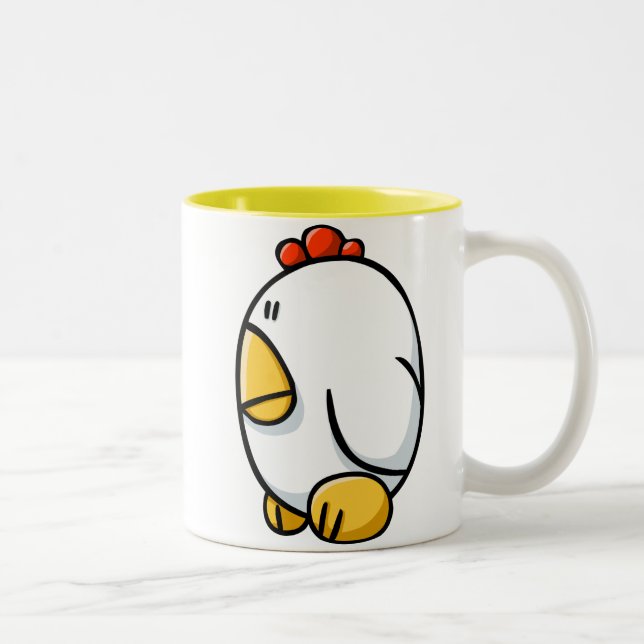 Taza Bicolor Pollo del dibujo animado (Derecha)