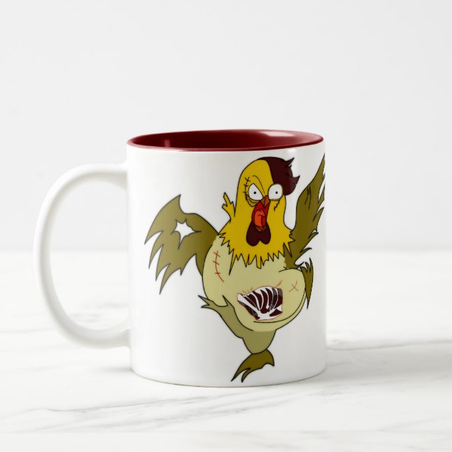 Taza Bicolor Pollo del zombi (Izquierda)