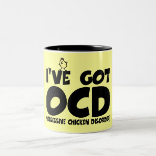 Taza Bicolor Pollo divertido de OCD