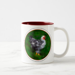 Taza Bicolor Pollo Funky