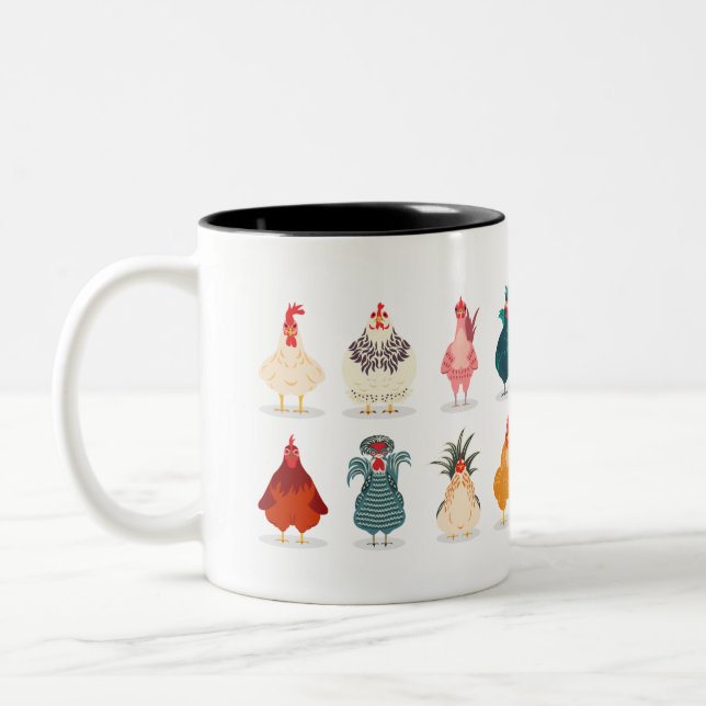 Taza Bicolor  Pollo mate (Izquierda)