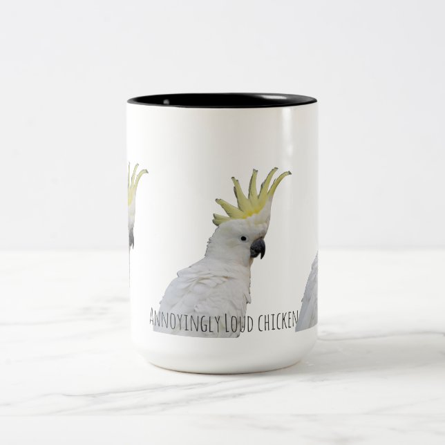 Taza Bicolor Pollo ruidoso y molesto (Centro)
