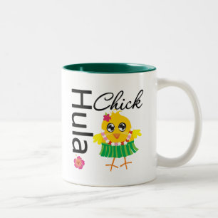 Taza Bicolor Polluelo de Hula Hawaii