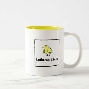 Taza Bicolor Polluelo del Lutheran