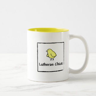 Taza Bicolor Polluelo del Lutheran