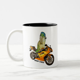 Taza Bicolor Polluelo del motorista