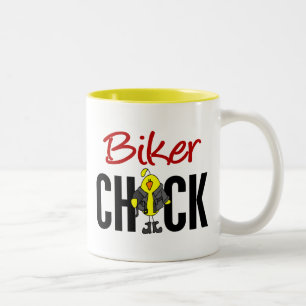 Taza Bicolor Polluelo del motorista