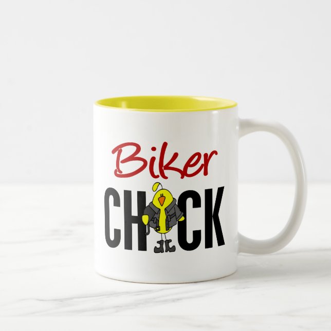 Taza Bicolor Polluelo del motorista (Derecha)