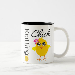 Taza Bicolor Polluelo que hace punto