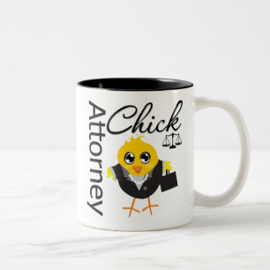 Taza Bicolor Polluelo v2 del abogado