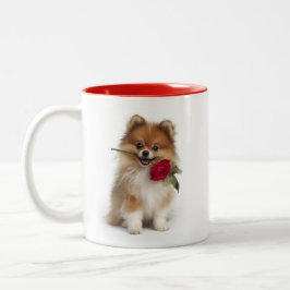 Taza Bicolor Pomeranian Love
