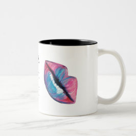 Taza Bicolor ¡Ponga un poco de lápiz labial y viva un poco!