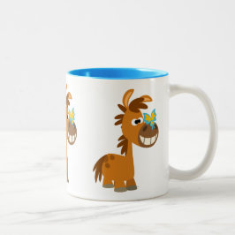 Taza Bicolor Pony de mariposa de Personalizado cutáneo