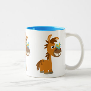 Taza Bicolor Pony de mariposa de Personalizado cutáneo