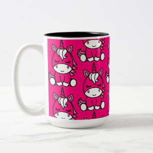 Taza Bicolor Pony de Unicornio rosa