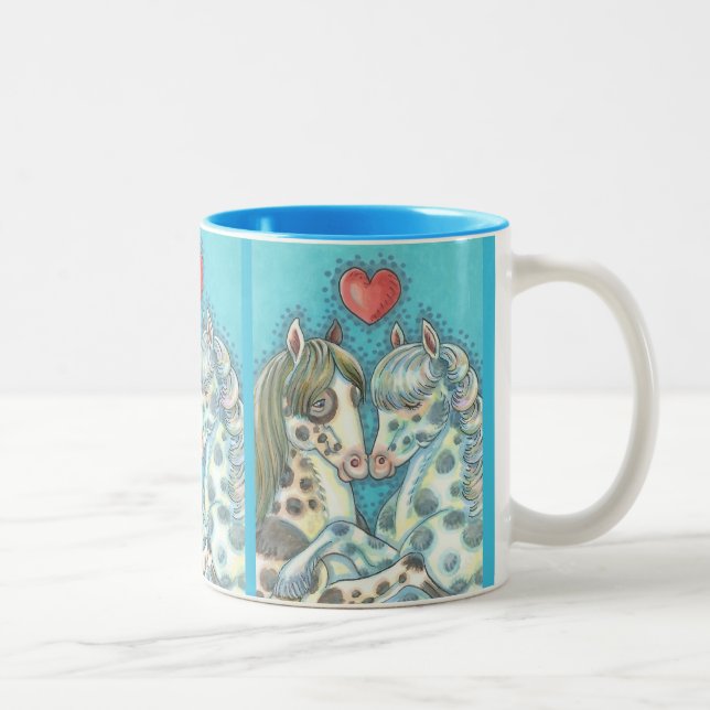 Taza Bicolor Pony Passion HORSE MUG 2 Tone Lite Blue *Personali (Derecha)