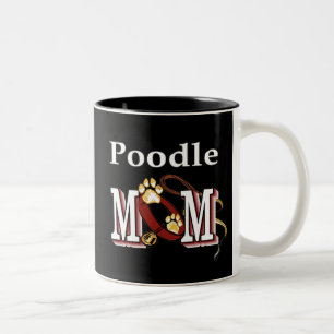 Taza Bicolor Poodle Dog Mom Mug
