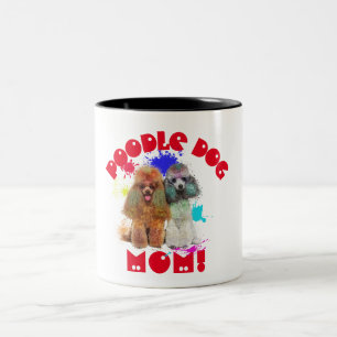 Taza Bicolor Poodle Mom Dog Lover Mejor Mamá Perro