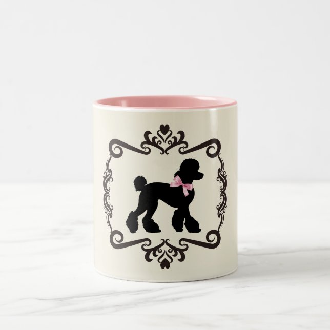 Taza Bicolor Poodle Silhouette Mug (Centro)