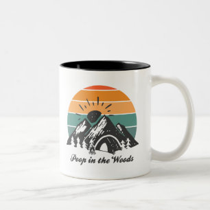 Taza Bicolor Poop En Los Bosques
