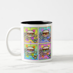 Taza Bicolor Pop Art HAMBURGER MUG