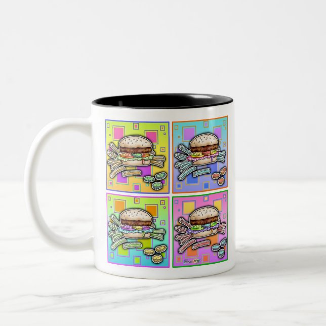 Taza Bicolor Pop Art HAMBURGER MUG (Izquierda)