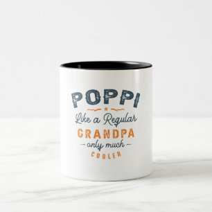 Taza Bicolor Poppi como un día normal de padres divertidos