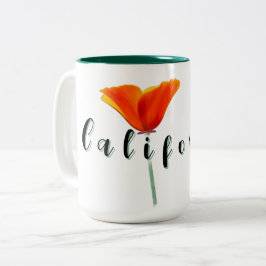 Taza Bicolor Poppy de California