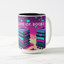 Taza Bicolor Por El Amor De Los Libros