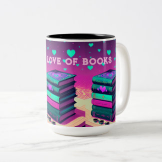 Taza Bicolor Por El Amor De Los Libros