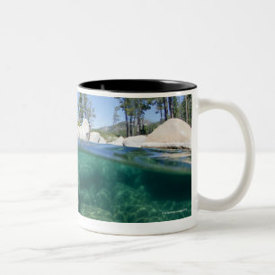 Taza Bicolor Por encima y por debajo del lago Tahoe