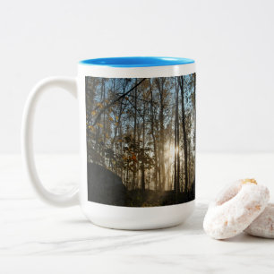 Taza Bicolor Por la mañana en los bosques de Pensilvania