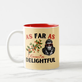 Taza Bicolor Por lo que sé, soy un mono divertido