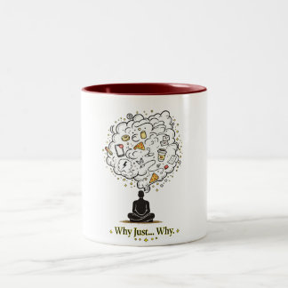 Taza Bicolor Por Qué Solo Por Qué Ansiedad Estética Café