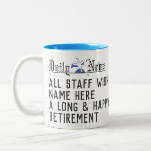 Taza Bicolor Por Soneone Retirándose. Regalo de jubilación.