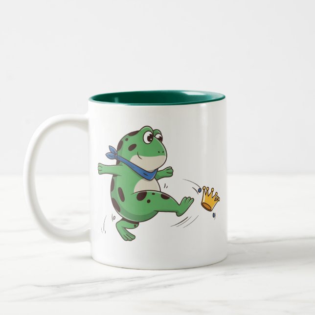 Taza Bicolor Portland Frog Protest Anti ICE  (Izquierda)