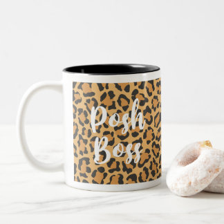 Taza Bicolor Posh Boss Leopard Café Estampado