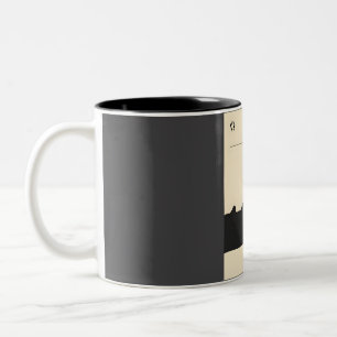 Taza Bicolor Poste de viaje de portada del libro de cosechas pa