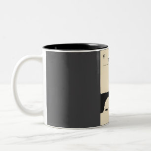 Taza Bicolor Poste de viaje mínimo en la vintage de las Islas G