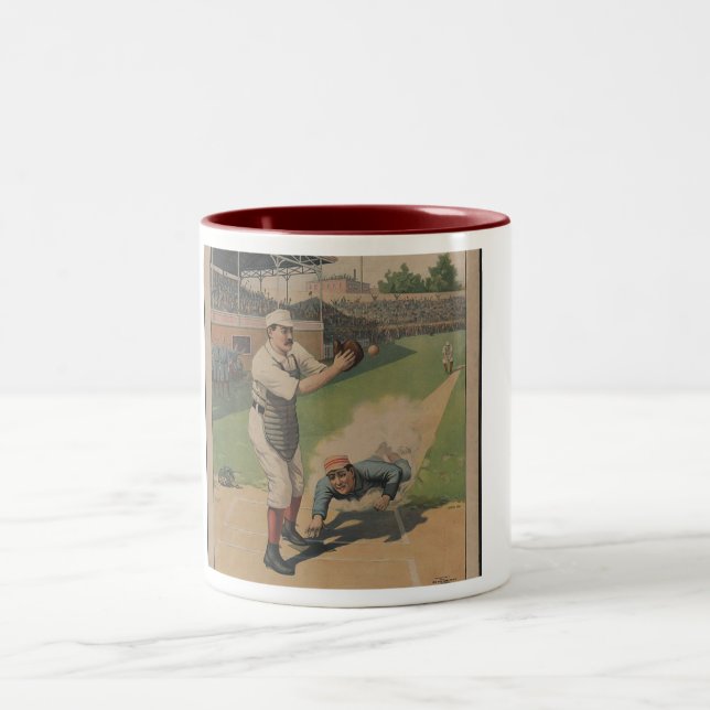 Taza Bicolor Poster de béisbol (Centro)