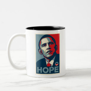 Taza Bicolor Poster de la esperanza de Barack Obama