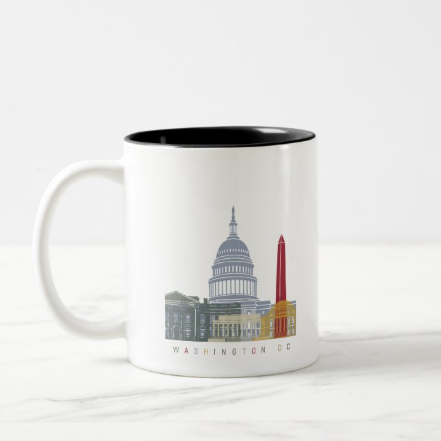 Taza Bicolor Poster de perfil en Washington DC (Izquierda)