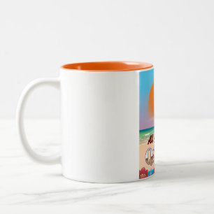 Taza Bicolor Poster de playa Al Ghariya Qatar