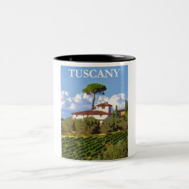 Taza Bicolor Poster de Toscana Italia
