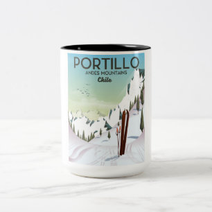 Taza Bicolor Póster de viaje de Buenos Aires, Argentina